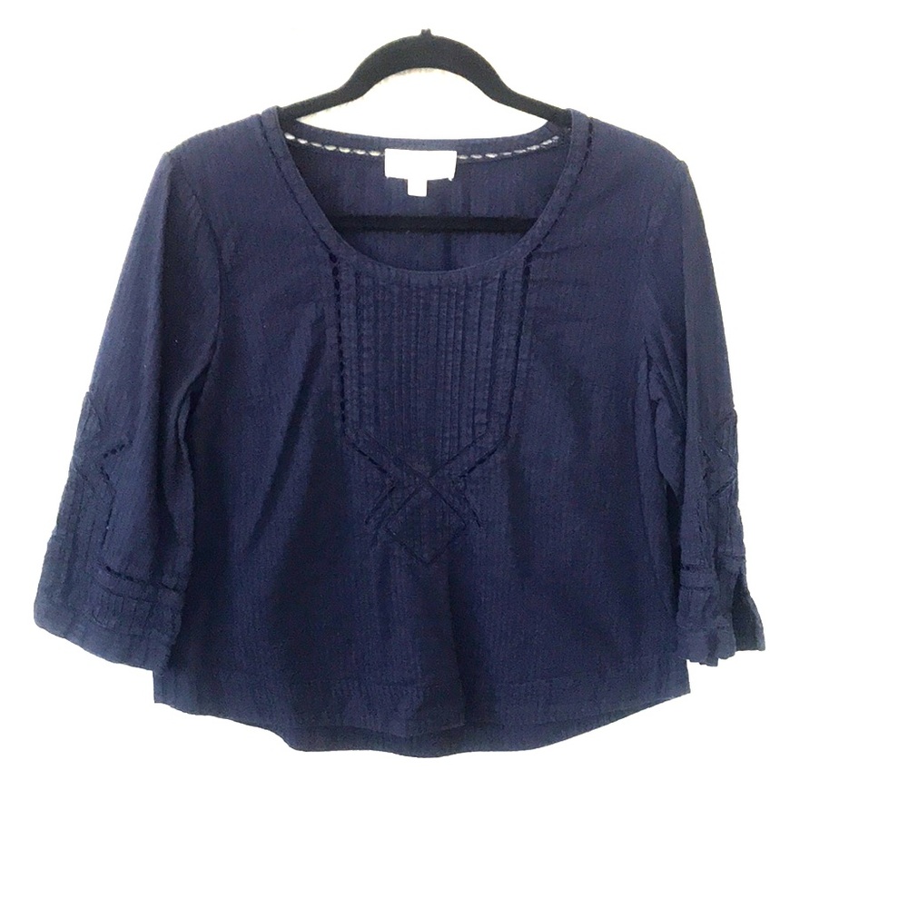 Anthropology navy shirt